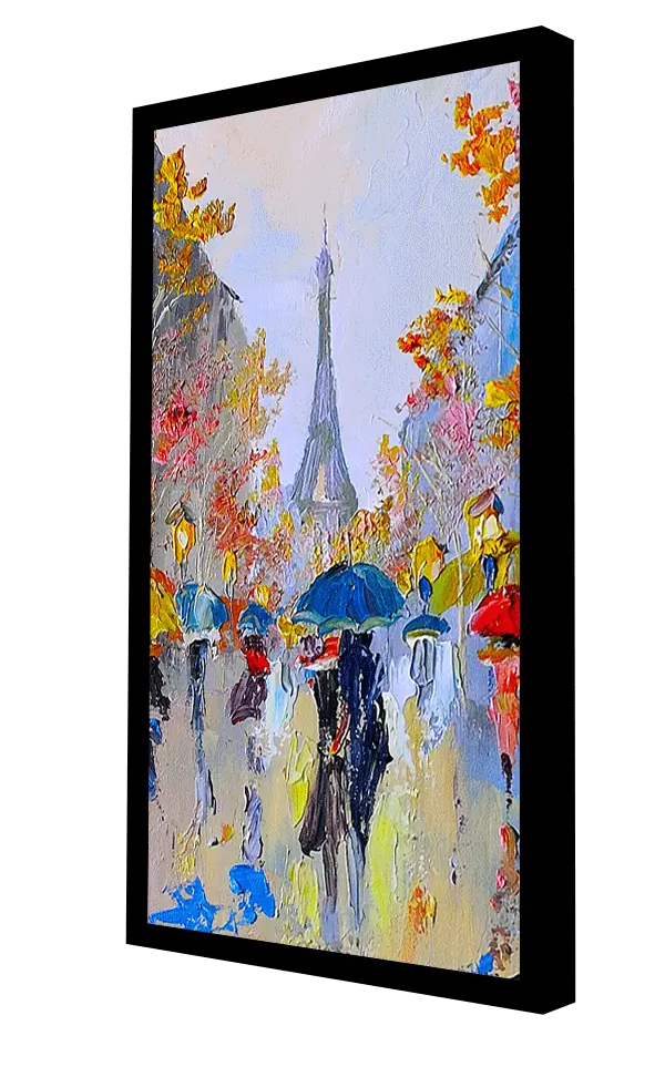 A Nimbus Orion frame displaying an impressionist painting of Paris